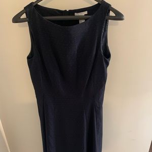 H&M navy dress with white dots